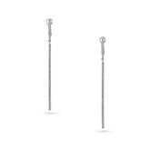 Pave Diamond Bar Drop Earrings - Dracakis Jewellers